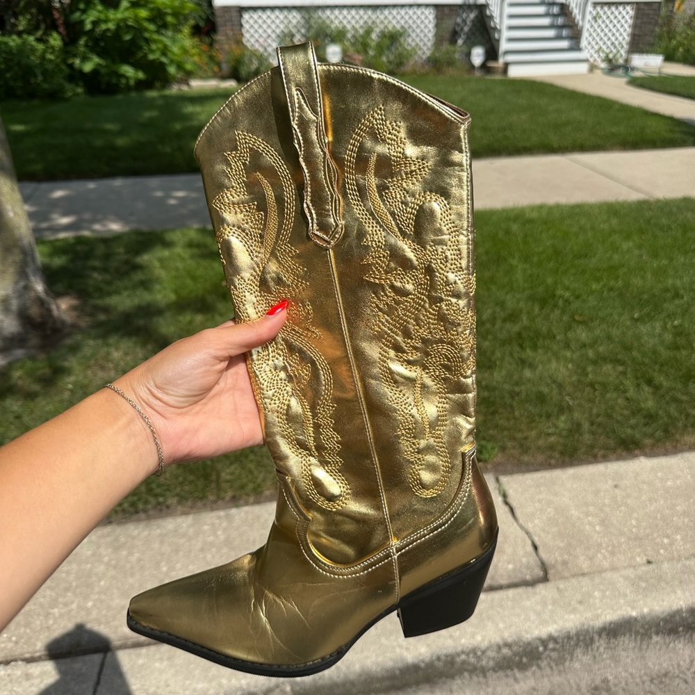 Gold Cowboy Boots